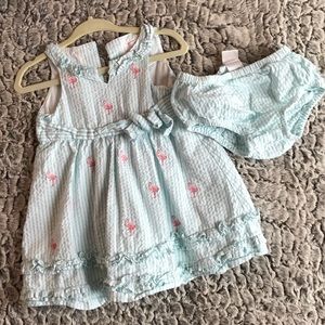 Seersucker Janie and jack 3-6 m dress